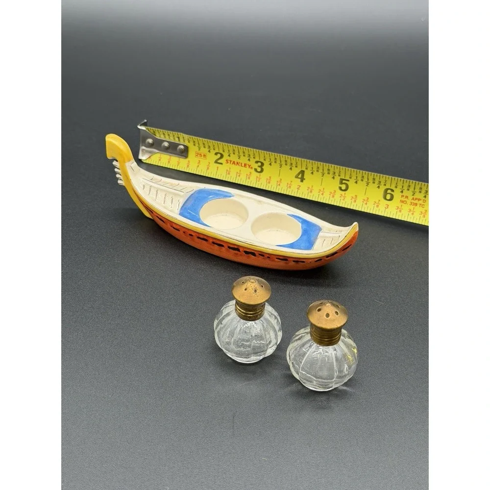 Vintage MK Occupied Japan Gondola Boat Salt & Pepper Set